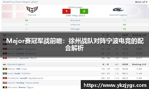 Major赛冠军战前瞻：徐州战队对阵宁波电竞的配合解析